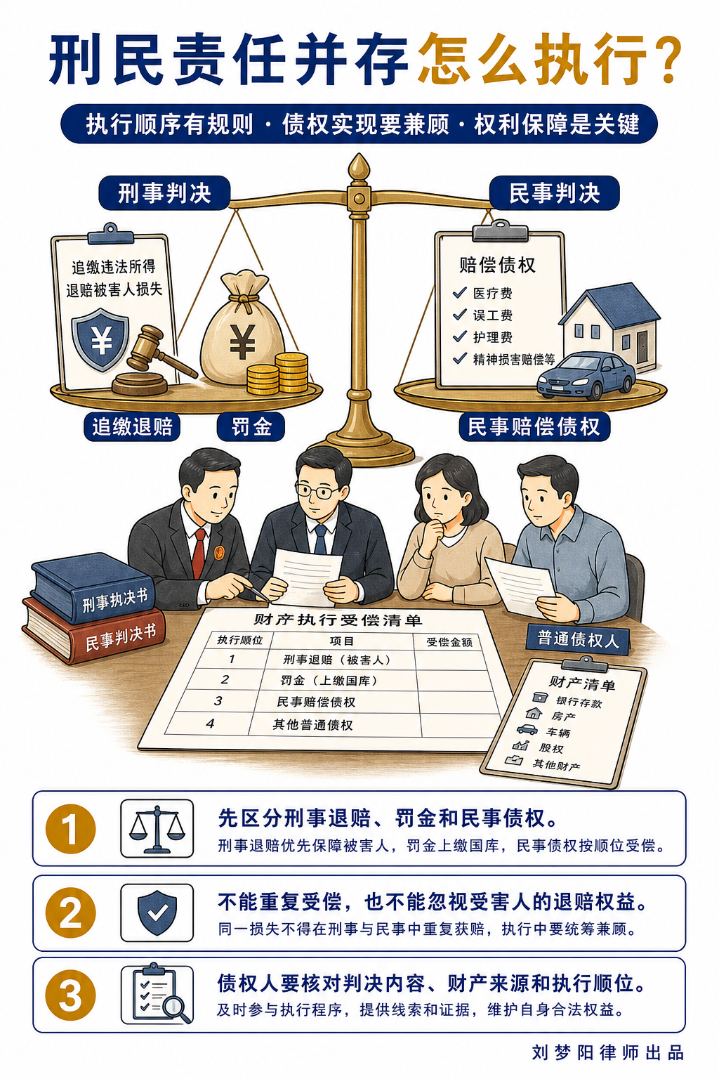 刑民责任清偿顺位普法图